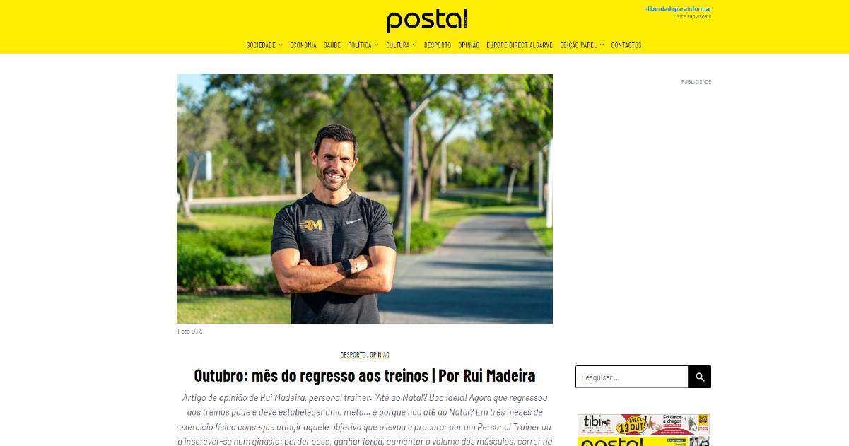 outubro mes do regresso aos treinos